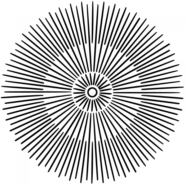 Sun Mandala coloring page image