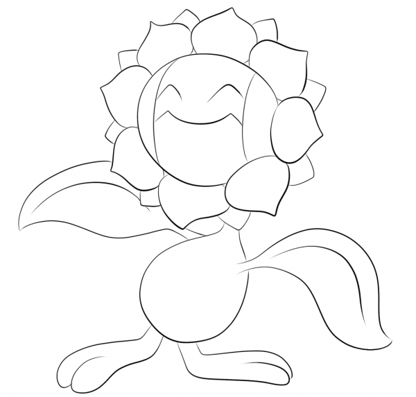 Sunflora coloring page image
