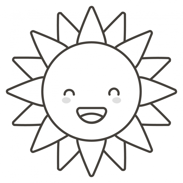 Sunflower coloring page image
