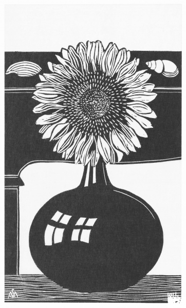 Sunflower coloring page image