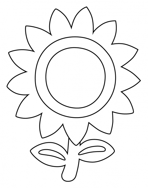 Sunflower Emoji coloring page image