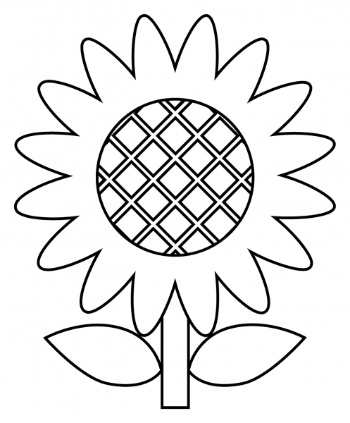 Sunflower Emoji coloring page image