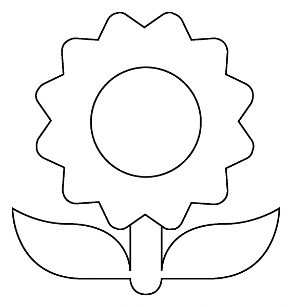 Sunflower Emoji coloring page image
