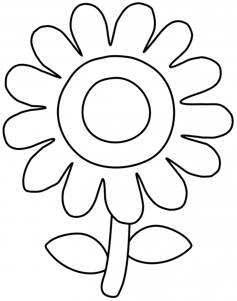 Sunflower Emoji coloring page image