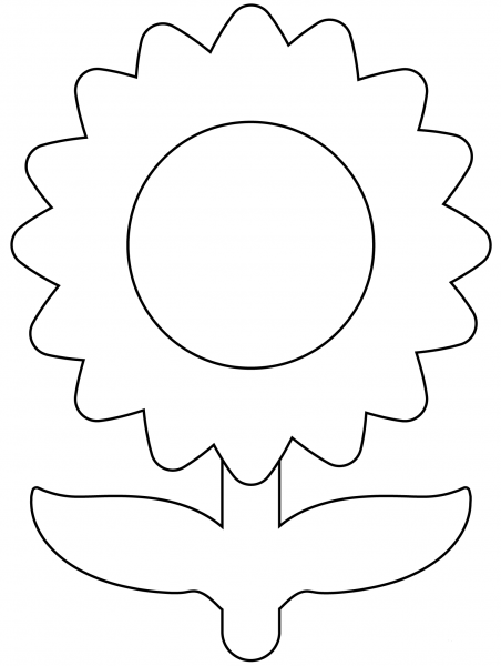 Sunflower Emoji coloring page image
