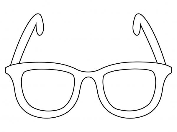 Sunglasses coloring page image
