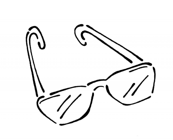 Sunglasses  coloring page image