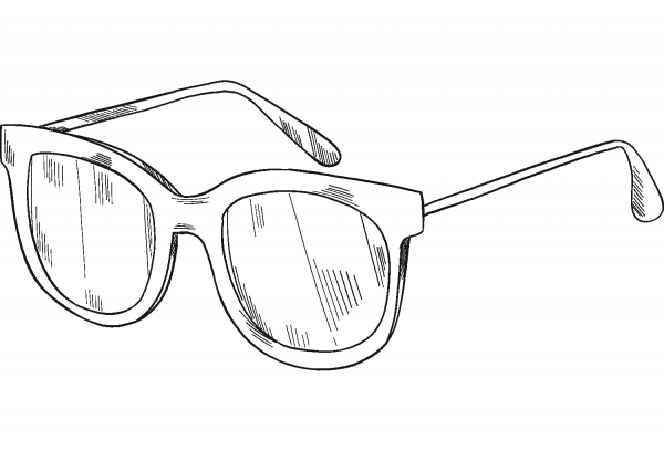 Sunglasses coloring page image