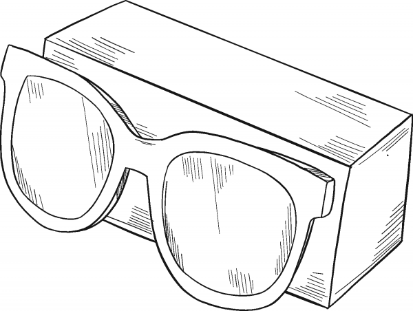 Sunglasses coloring page image