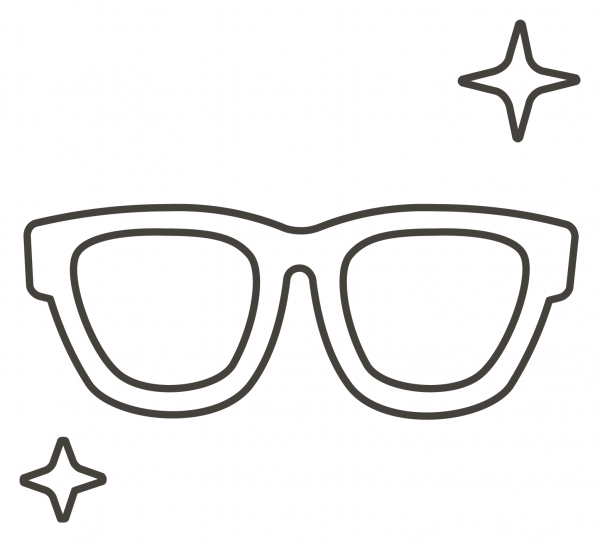 Sunglasses coloring page image