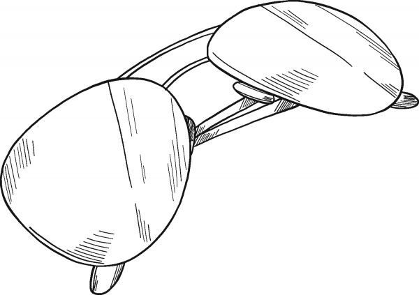Sunglasses coloring page image