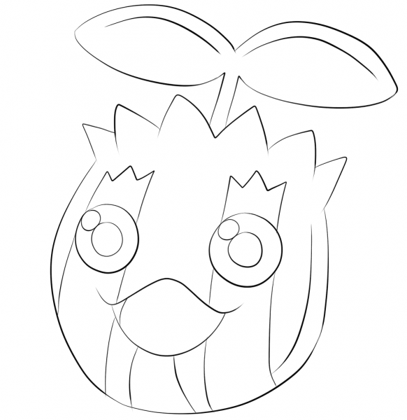 Sunkern coloring page image