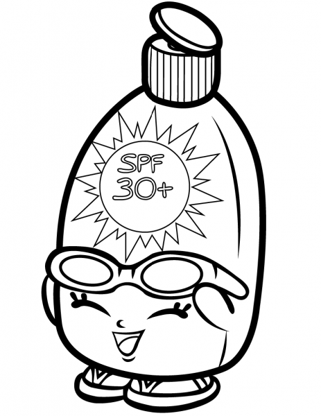 Sunny Screen Shopkin coloring page image
