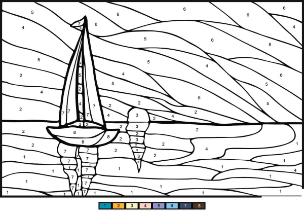 Sunrise Color by Number image