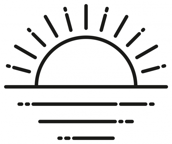 Sunrise coloring page image