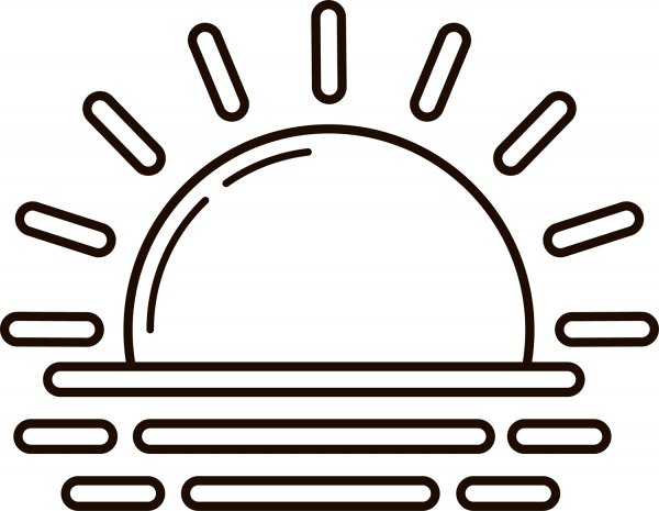 Sunrise coloring page image