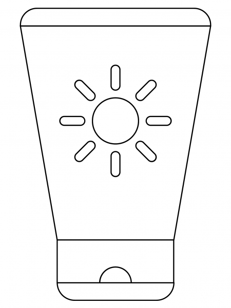 Sunscreen coloring page image