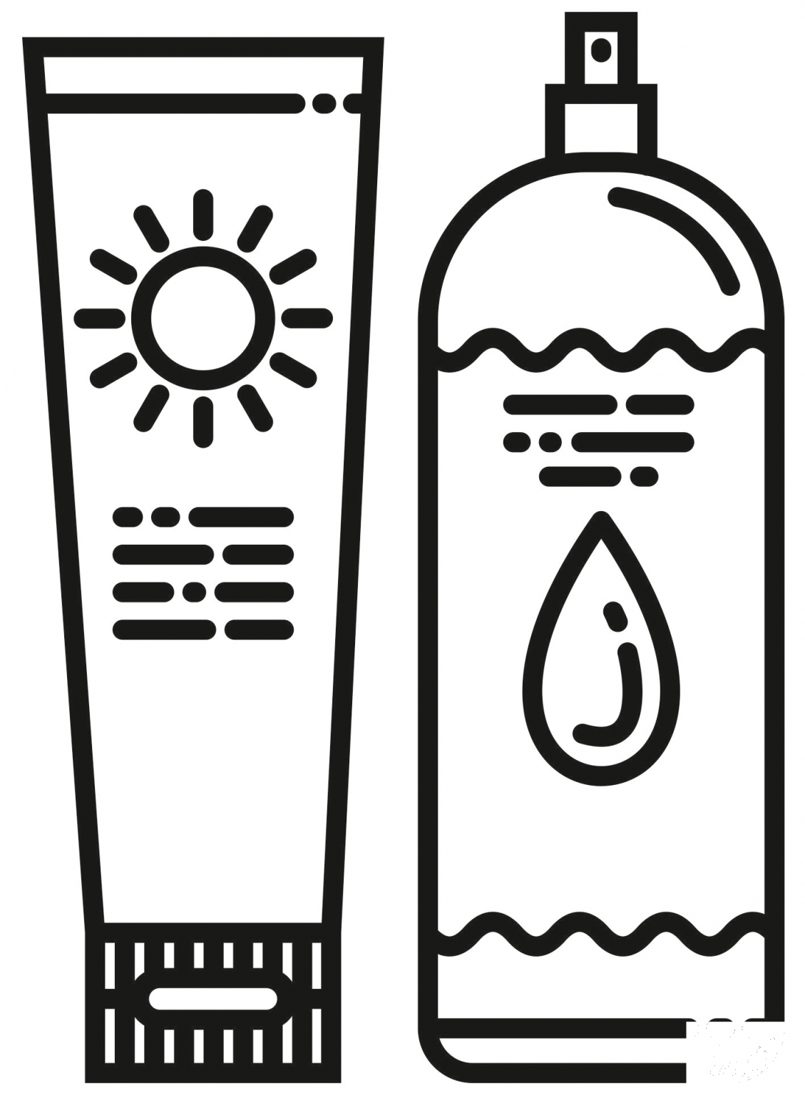 Sunscreen coloring page - ColouringPages