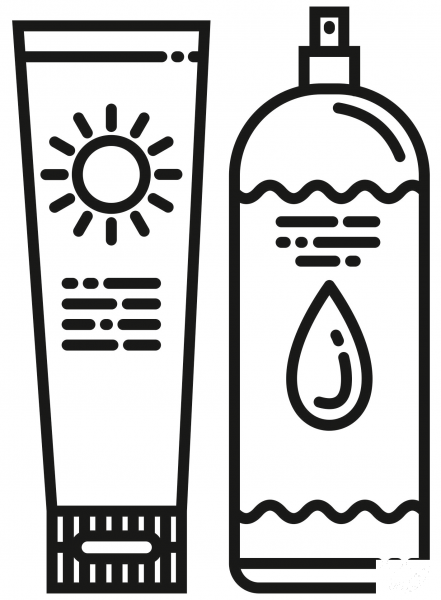 Sunscreen coloring page image