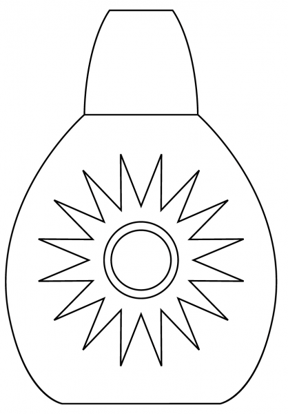 Sunscreen coloring page image