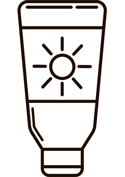 Sunscreen coloring page image