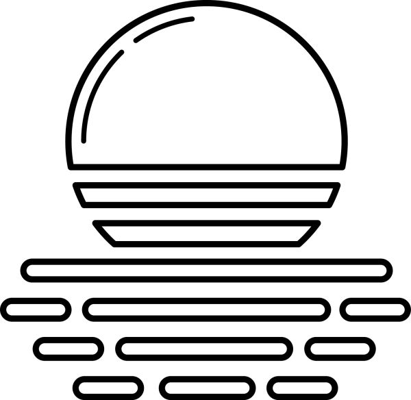 Sunset coloring page image