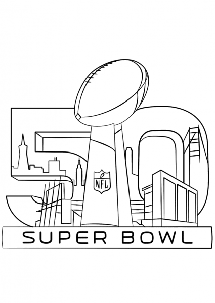 Super Bowl 2016 coloring page image