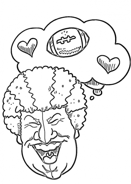 Super Bowl  Sunday  coloring page image