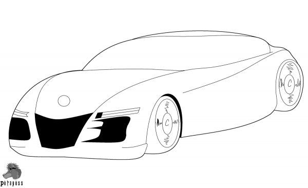 Super Car coloring page image