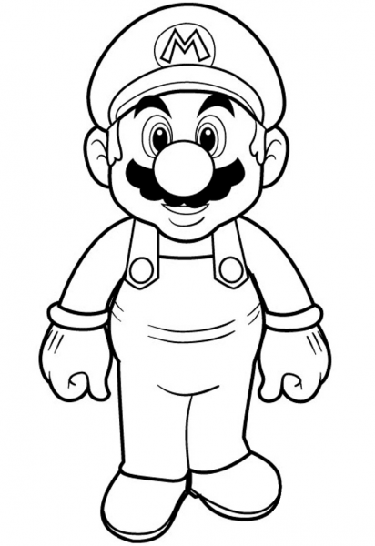 Super Mario coloring page image