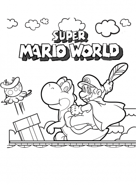 Super Mario World  coloring page image
