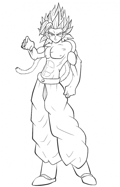 Super Saiyan 3 coloring page image