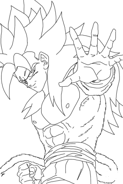 Super Saiyan 4 coloring page image