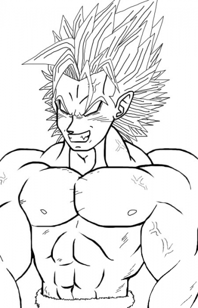Super Saiyan in Berserker coloring page image
