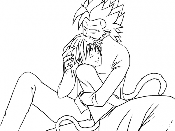 Super Saiyan is Soft coloring page image