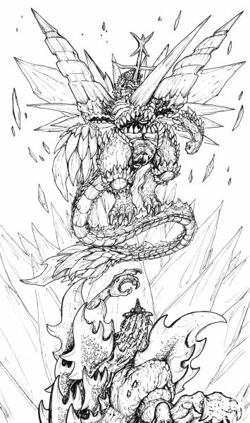 Superg vs. Ulitmate Sg coloring page image