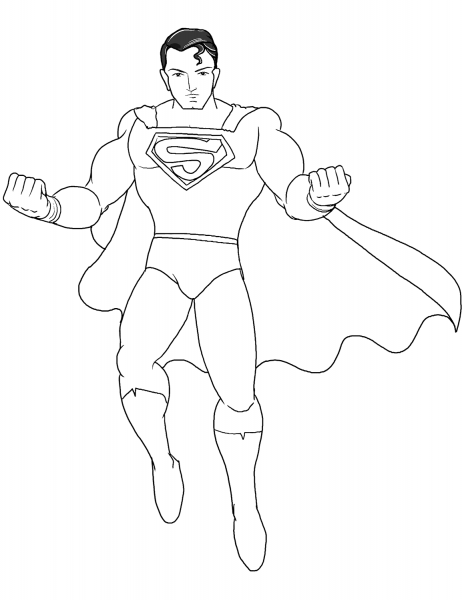 Superman coloring page image