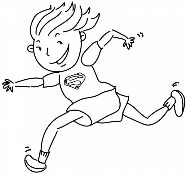 Superman coloring page image