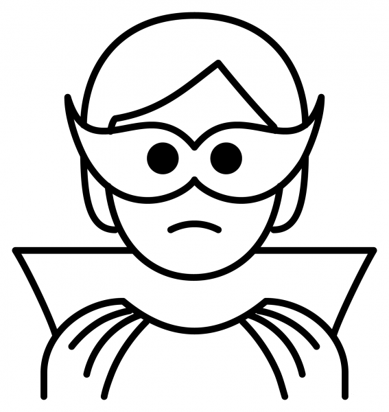 Supervillain Emoji coloring page image