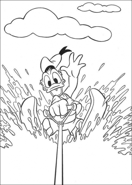 Surfing  coloring page image