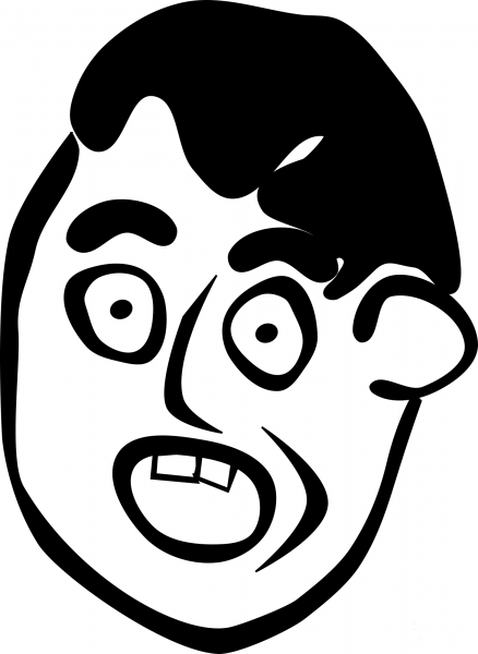 Surprised Gawking Face coloring page image