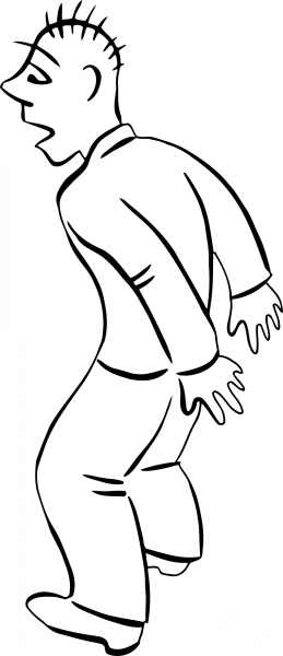 Surprised Man coloring page image