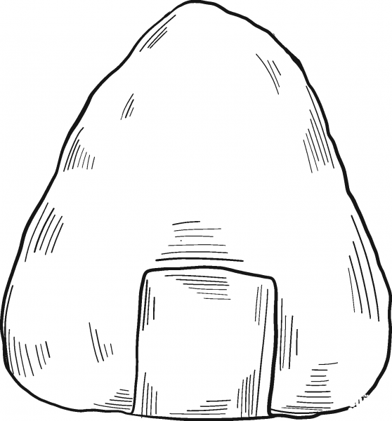 Sushi coloring page image