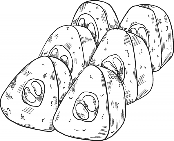 Sushi coloring page image
