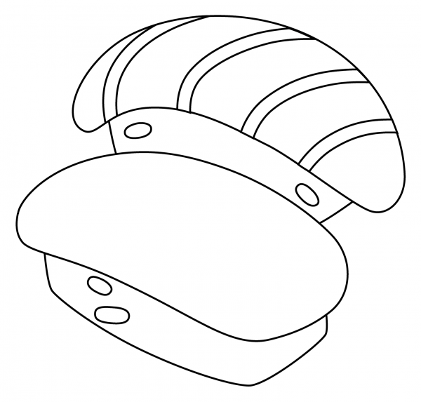 Sushi Emoji coloring page image