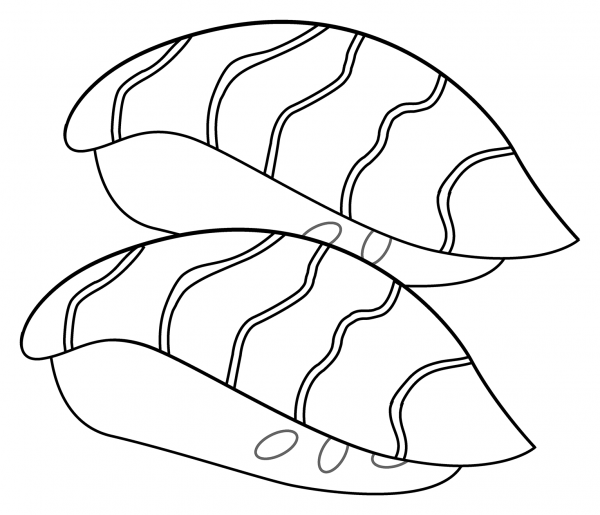 Sushi Emoji coloring page image