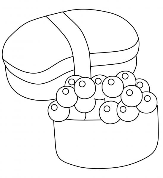 Sushi Emoji coloring page image