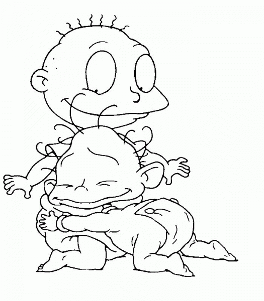 Susie Hugs Tommy  coloring page image