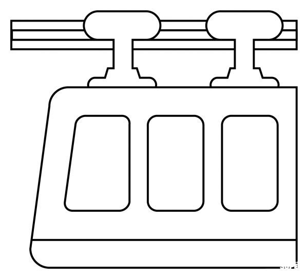 Suspension Railway Emoji coloring page image