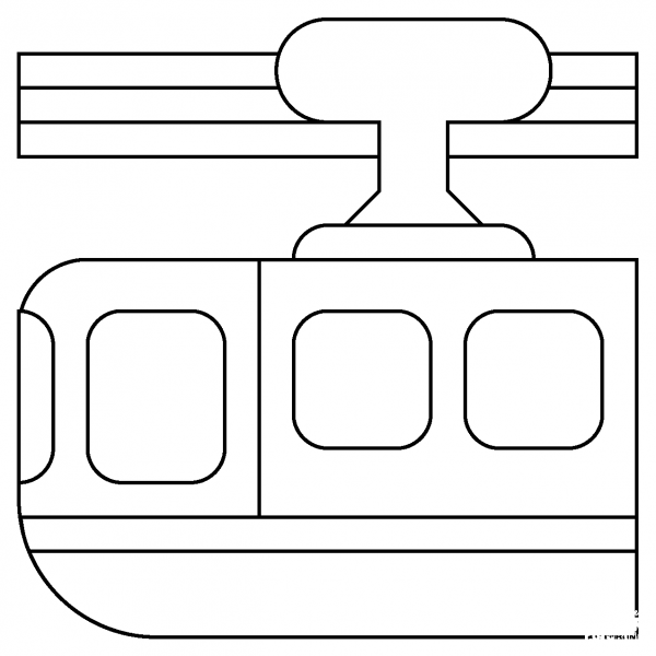 Suspension Railway Emoji coloring page image